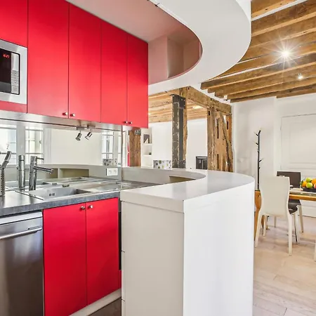 公寓 Spacious 1br In The Heart Of & Pompidou 巴黎